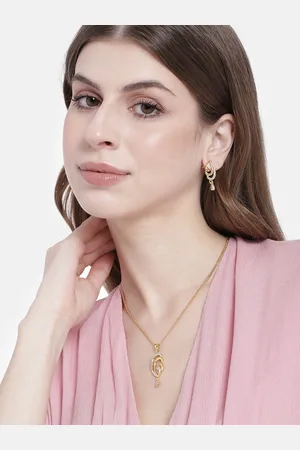 ESTELE Gold-Plated CZ-Studded Jewellery Set