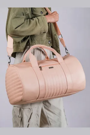 Nestasia Textured Vegan Leather Water Resistant Duffel Bag