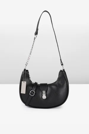 French Connection Textured Half Moon Hobo Bag