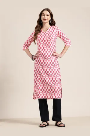 HERE&NOW Printed Straight Kurta