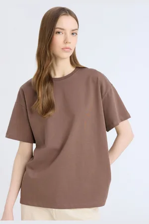 DeFacto Women Drop-Shoulder Sleeves Pockets T-shirt