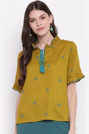 DressBerry Women Floral Printed Tie-Up Neck Top