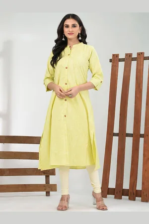Charukriti Abstract Printed Mandarin Collar Cotton A-Line Kurta