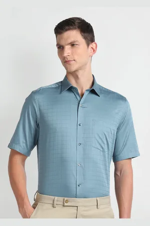 Arrow Checked Cotton Autopress Formal Shirt