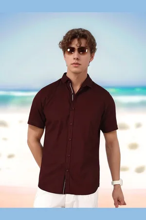 Mast & Harbour Men Premium Fit Spread Collar Solid Cotton Casual Shirt