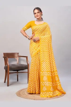 HERE&NOW Batik Leheriya Saree