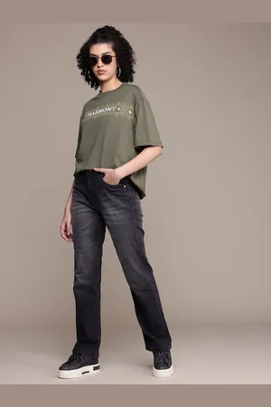 Roadster The Life Co. Women High Rise Straight Fit Light Fade Stretchable Jeans