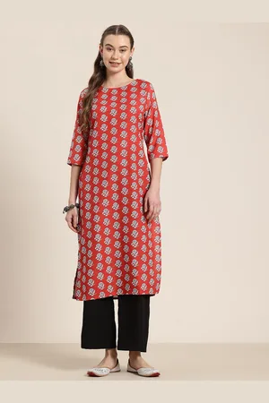 HERE&NOW Indie Florals Print Straight Kurta