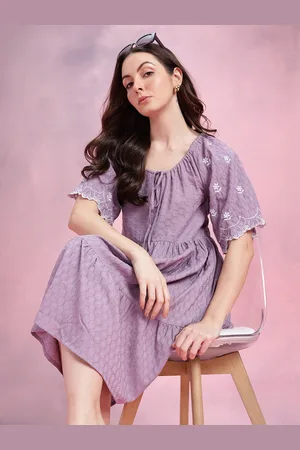 DressBerry Flared Sleeve A-Line Dress