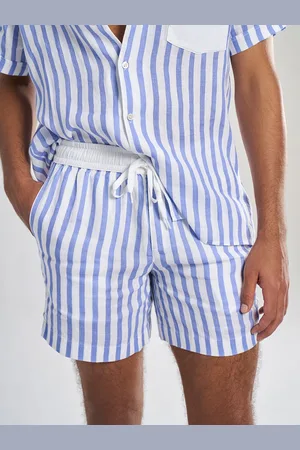 Terra Luna Men Striped Slim Fit Linen Technology Shorts
