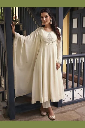 Colors  of Earth Women Ethnic Motifs Embroidered Regular Thread Work Kurta with Trousers & With Dupatta