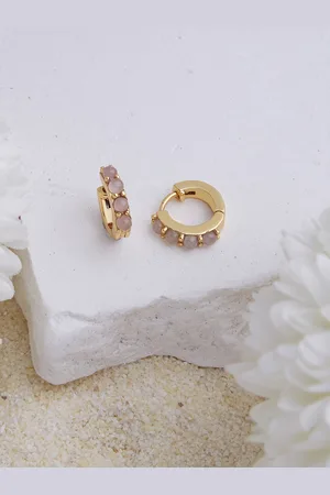 Accessorize 14K Gold Plated Z Birthstone Hoop Earring
