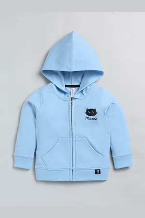 Ginie Girls Front-Open Cotton Hooded Sweatshirt