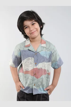 taffykids Boys Comfort Opaque Printed Casual Shirt