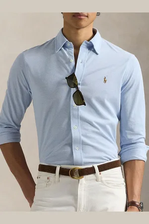 Ralph Lauren Men Slim Fit Button-Down Collar Solid Cotton Casual Shirt