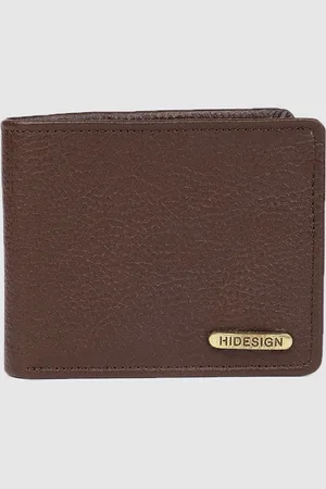 Hidesign Men Brown Textured Leather Two Fold Wallet
