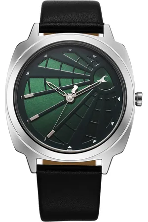 Fastrack Men Brass Printed Dial & Leather Straps Analogue Watch 3322SL01