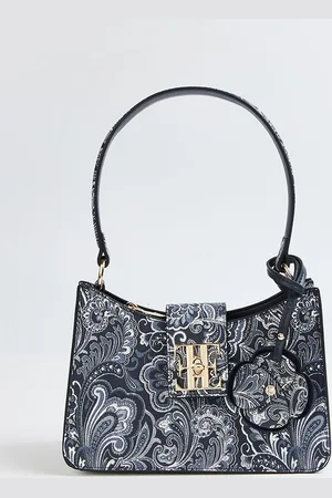 Elle Floral PU Structured Shoulder Bag