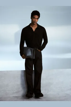 H&M Regular Fit Fine-Knit Polo Shirt