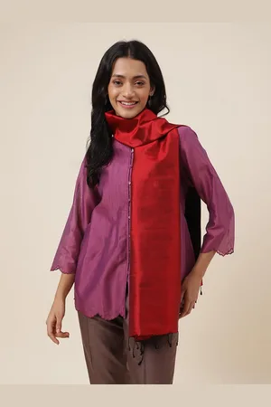 Fabindia Tasselled Border Silk Stole