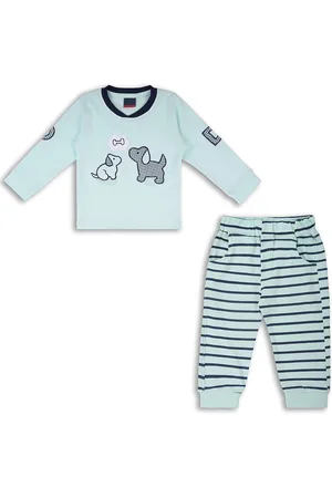 Wish Karo Boys Embroidered Long Sleeves T-shirt With Trousers