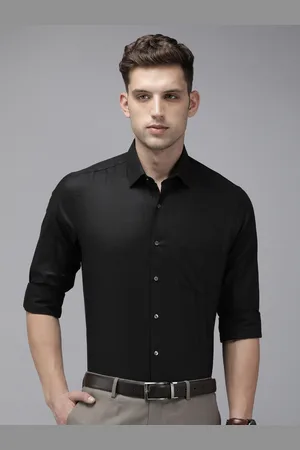 Arrow Pure Cotton Self Design Textured Manhattan Slim Fit Opaque Formal Shirt
