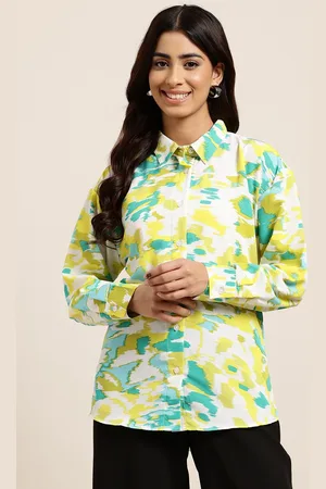 HERE&NOW Longline Printed Casual Shirt