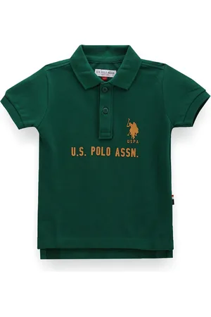 Ralph Lauren Boys Brand Logo Printed Polo Collar Pure Cotton T-shirt