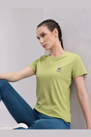 HRX Solid T-shirt with Brand Logo Detail