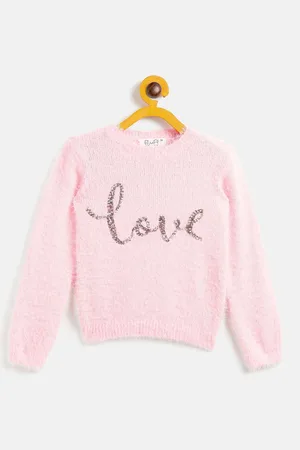 JWAAQ Girls Typography Cardigan