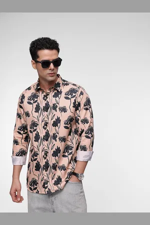 French Connection Pure Cotton Slim Fit Floral Printed Casual Shirt