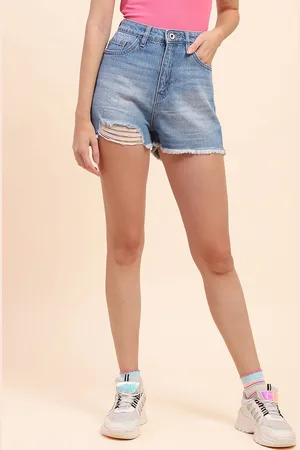 CAMLA Women Washed Denim Shorts