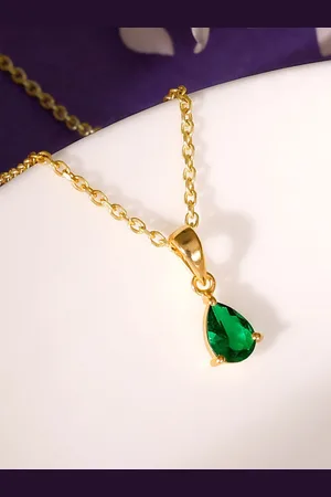 GIVA Gold-Plated Contemporary Pendants with Chains