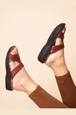 Healers Women Red Solid Leather Heels