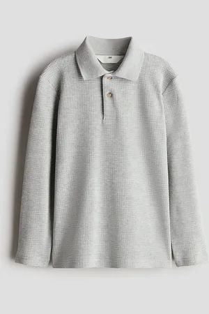 H&M Waffled Jersey Polo Shirt
