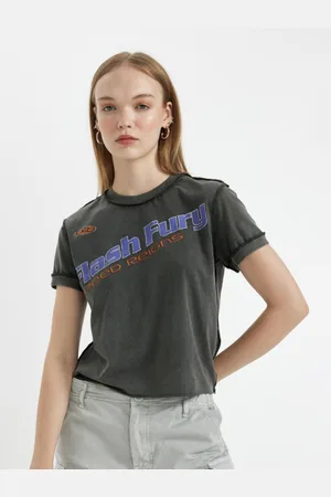 DeFacto Women Typography Printed T-shirt
