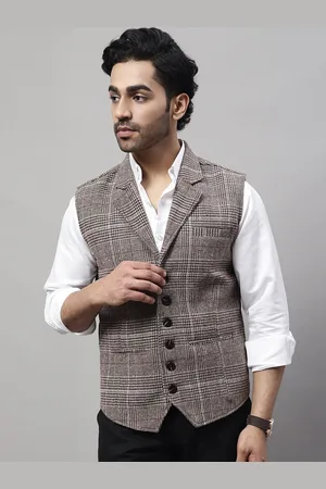 Even Pure Wool Nehru Jacket with Welt Pockets