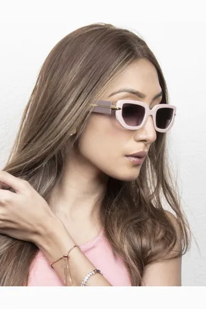 Ted Smith Unisex Rectangle Sunglasses with UV Protected Lens SERPENTI_C7