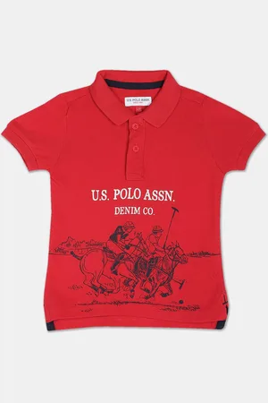 Ralph Lauren Boys Printed Polo Collar Cotton T-shirt