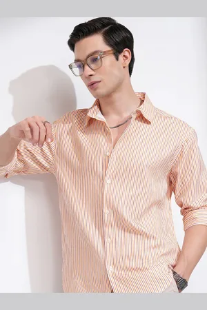 Highlander Men Popcorn Textured Printed Striped Relaxed Shirt