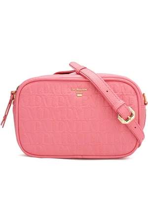 Da Milano Textured Leather Structured Sling Bag
