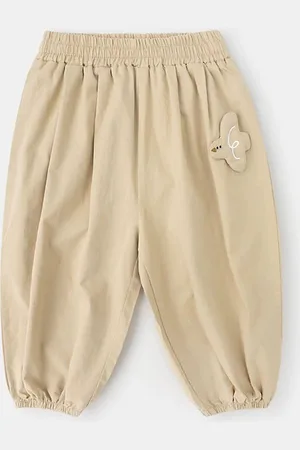 LULU & SKY Girls Loose Fit High-Rise Joggers Trousers