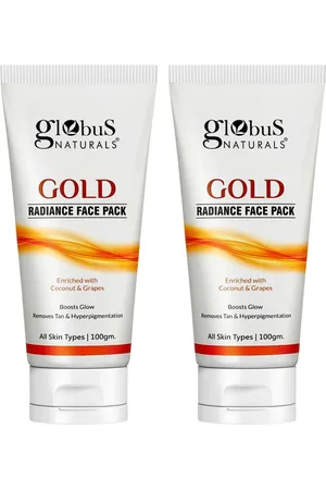 Globus Set Of 2 Gold Radiance Brightening Face Pack With Coconut 100g Each