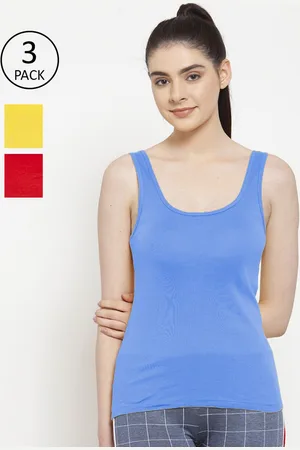 Friskers Women Pack Of 3 Cotton Tank Tops