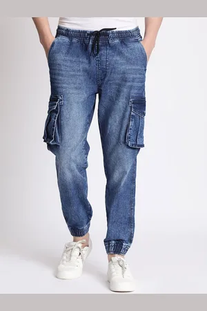 Roadster The Lifestyle Co. Light Fade Denim Cargo Joggers