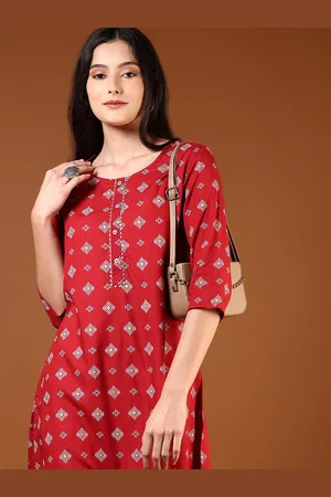 V-Mart Women Geometric Printed Sequinned Kurta