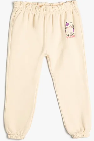 Koton Girls Graphic Printed Pure Cotton Jogger