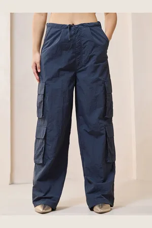Bewakoof Women Baggy Oversized Cargo Parachute Pants