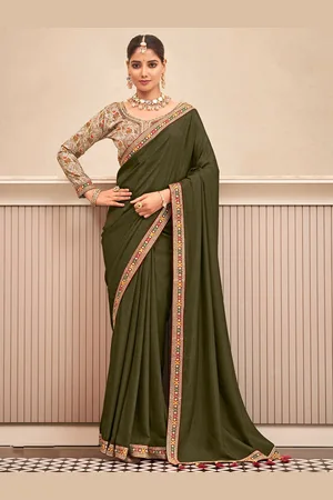 Saree mall Embroidered Silk Blend Sarees
