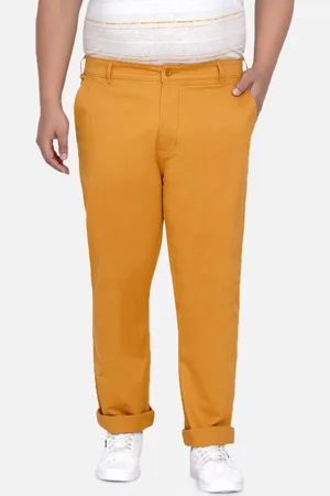 John Pride Plus Size Men Rust Chinos Trousers